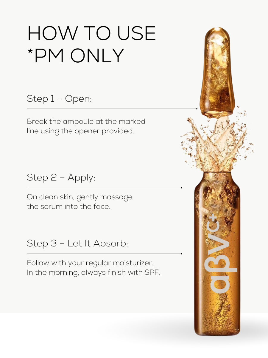 αβVC⁺ Smart Ampoules —  to treat stubborn dark spots at a professional level, right at home.
